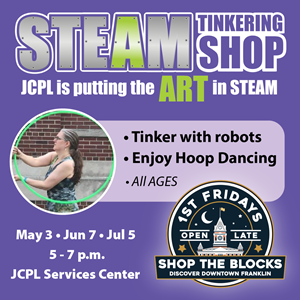 Image for event: STEAM Tinkering Shop: JCPL Is Putting the ART in STEAM